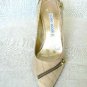 LUCIANO PADOVAN CLASSIC BEIGE CROC LEATHER PUMP SHOE 37