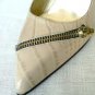 LUCIANO PADOVAN CLASSIC BEIGE CROC LEATHER PUMP SHOE 37