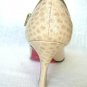 LUCIANO PADOVAN CLASSIC BEIGE CROC LEATHER PUMP SHOE 37
