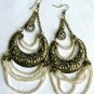 NEW BCBG MAXAZRIA PEARL STRAND CRESCENT CHANDELIER EARRINGS