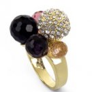 NEW BCBG MAX AZRIA MULTICOLORED BUBBLE RING 6