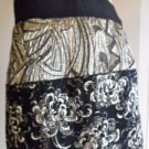 DOLCE & GABBANA SPECIAL PIECE RUNWAY GOLD BLACK LAME SKIRT IT 40/US 4