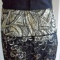 DOLCE & GABBANA SPECIAL PIECE RUNWAY GOLD BLACK LAME SKIRT IT 40/US 4