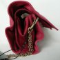 NEW BCBG MAXAZRIA MINI LEATHER FUSCHIA BOW WRISTLET