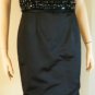 NEW BLUMARINE JEWELLED BELT RUNWAY LITTLE BLACK SILK DRESS SIZE 42 (6-8)