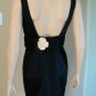 NEW BLUMARINE JEWELLED BELT RUNWAY LITTLE BLACK SILK DRESS SIZE 42 (6-8)
