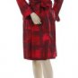 $428 NWT BCBG MAXAZRIA CRANBERRY TAFFETA RED/BLACK TRENCH COAT SIZE S