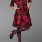 $428 NWT BCBG MAXAZRIA CRANBERRY TAFFETA RED/BLACK TRENCH COAT SIZE S