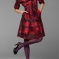 $428 NWT BCBG MAXAZRIA CRANBERRY TAFFETA RED/BLACK TRENCH COAT SIZE S