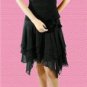 NWT BCBG MAXAZRIA BLACK BUBBLE RUFFLED JERSEY MINI DRESS NEW M