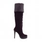 NEW BCBG GENERATION ASHA BLACK CROSTA/TUMBLED LEATHER BOOTS 8