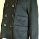 $418 NEW BCBG BLACK WOOL BLEND DOUBLE-BREASTED HOODED JACKET L