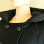 $418 NEW BCBG BLACK WOOL BLEND DOUBLE-BREASTED HOODED JACKET L