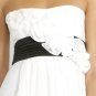 NWT BCBG MAXAZRIA SILK WHITE FLORAL APPLIQUE DRESS 10