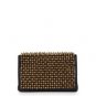 NEW ELEGANT BCBGMAXAZRIA BEADED FOLD-OVER LEATHER CLUTCH