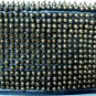 NEW ELEGANT BCBGMAXAZRIA BEADED FOLD-OVER LEATHER CLUTCH