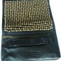 NEW ELEGANT BCBGMAXAZRIA BEADED FOLD-OVER LEATHER CLUTCH