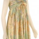 NEW A.B.S. BY ALLEN SCHWARTZ SILK GOLD FLORAL DRESS 10