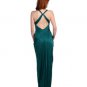 $298 NWT BCBG MAXAZRIA DARK TEAL COWL NECK JEWEL GOWN