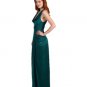 $298 NWT BCBG MAXAZRIA DARK TEAL COWL NECK JEWEL GOWN
