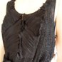 $978 NEW BCBG MAXAZRIA RUNWAY SEQUIN EMBELLISHED SILK BLACK DRESS L