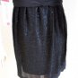 $978 NEW BCBG MAXAZRIA RUNWAY SEQUIN EMBELLISHED SILK BLACK DRESS L