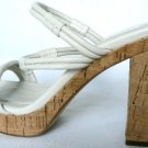 NEW COACH JASLEEN WHITE SLIDES HEELS SANDALS 9