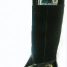 NEW BCBG MAXAZRIA BLACK LEATHER KNEE HIGH FLAT COMFORTABLE LORRAINE BOOTS