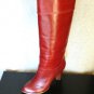 BURGUNDY DOLCE & GABBANA YOOX LEATHER BOOT SZ 9.5