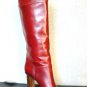 BURGUNDY DOLCE & GABBANA YOOX LEATHER BOOT SZ 9.5