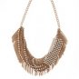 NEW CHIC NEW BCBG MAX AZRIA FRINGE RHINESTONE AND CHAIN NECKLACE
