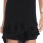 NEW BCBG MAXAZRIA JERSEY SMALL BLACK ROSETTE APPLIQUE SHIFT DRESS M