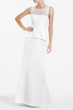 $718 NWT BCBG MAXAZRIA JOSCELINE WEDDING WHITE SILK LACE DRESS GOWN 2