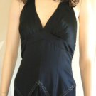 NWT BCBG BLACK HALTER BEADED CHIFFON NIGHT GOWN DRESS 2