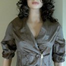 NEW ELEGANT CHIC BCBG MAX AZRIA CASUAL SILK JACKET XXS