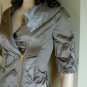 NEW ELEGANT CHIC BCBG MAX AZRIA CASUAL SILK JACKET XXS
