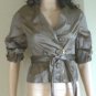 NEW ELEGANT CHIC BCBG MAX AZRIA CASUAL SILK JACKET XXS