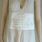 NEW BCBG CREME SILK LONG HALTER EVENING DRESS 8