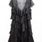 NWT BCBG MAX AZRIA TIRED COCKTAIL LACY BLACK DRESS M