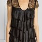 NWT BCBG MAX AZRIA TIRED COCKTAIL LACY BLACK DRESS M