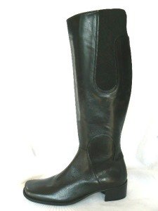 BCBG MAX AZRIA KNEE HIGH LEATHER BLACK BOOTS 5