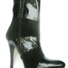 NEW SEXY 100% BLACK LEATHER AND SUEDE ALDO MID CALF BOOTIES 10