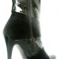 NEW SEXY 100% BLACK LEATHER AND SUEDE ALDO MID CALF BOOTIES 10