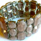 NEW CHIC BCBG MAXAZRIA COLOR STONE SILVER STUDDED BANGLE BRACELET
