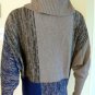 NEW ELEGANT BCBGMAXAZRIA COLOR BLOCK TUNIC SWEATER XS