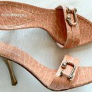NEW BCBG MAX AZRIA PINK LEATHER SLIDE SANDAL SHOE 10