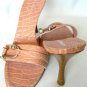 NEW BCBG MAX AZRIA PINK LEATHER SLIDE SANDAL SHOE 10