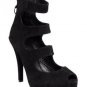 NEW MISS SIXTY STACEY BLACK SUEDE ANKLE BOOTIES 9