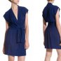 $374 BCBG RUNWAY MARINE RAYON SLEEVELESS BELT DRESS 12