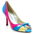 LUCIANO PADOVAN MULTI COLOR PATENT LEATHER PUMP SHOE 8